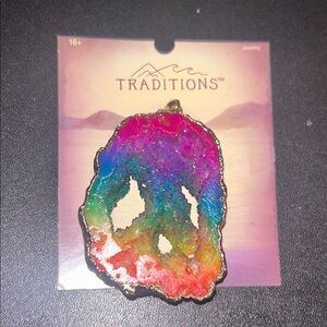 Multicolor Rainbow Druzy Pendant Necklace